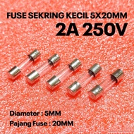 (PER 5 PIECES) 2A 250V GLASS FUSE 5X20MM SMALL FUSE