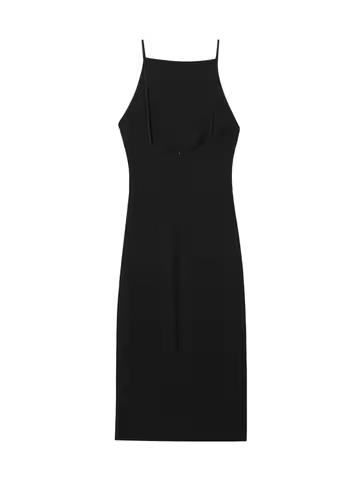 Summer Women's Midi Dr Gauze Neline Decorative Strap Ciwalk Commute Sle High Waist A-Line Polyester 