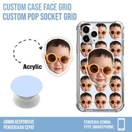 [SOFTCASE] Pattern face Custom & Popsocket Acrylic Case a15 a16 a54 a74 a76 a96 a57 y12 y16 y15s y21