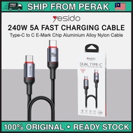 Yesido 240W 5A Type-C to C Fast Charging Data Cable with E-Mark Chip Cable