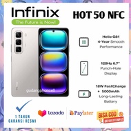 INFINIX HOT 50 NFC Ram 12+256 GB (xbost Gaming)  mediatek helio G 100 garansi resmi 1 tahun