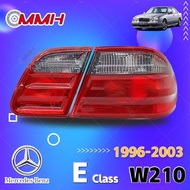 สำหรับ Benz E ไฟท้าย W210ไฟท้าย1996-2003ไฟท้ายโคมไฟไฟท้ายโคมไฟท้ายรถไฟท้าย Akhir Lampu Belakang เตือนไฟเบรคหยุดจอดรถ