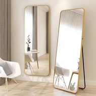 SFNa Rance Dressing Mirror Full-Length Mirror Floor Mirror Aluminum Alloy Home Wall Mount Fitting Girl Bedroom Exquisite