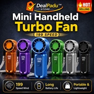 DealPadu 199 Speed X688 / DF97 Turbo Mini Handheld Fan USB Rechargeable Portable Fan Digital Display