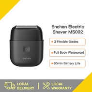 Enchen MS002 Electric Shaver 100% Waterproof 3 Flexible Blades Compact Foil Shaver With Travel Lock
