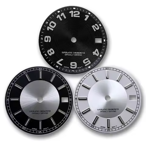28.5mm No logo NH35 Watch Dial Round Embossed Sterile Case Mod Parts Sunburst Arabic for Seiko Datej