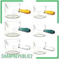 [Sharprepublic2] Espresso Measuring Glass Jug Cup Versatile Clear Glass Pitcher for Daily Use