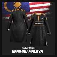 FAZZ HM03 - KID ADULT / MUSLIMAH HARIMAU MALAYA TEAM MALAYSIA JERSEY MICROFIBER SEDONDON SUKAN