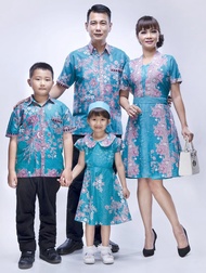 COD - BAJU BATIK COUPLE SOLO SARIMBIT KELUARGA KD DRESS MELATI HIJAU TOSCA KRISDAYANTIE MODERN COPEL