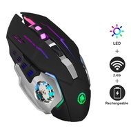 chuột không dây free wolf x8 / q8 / x13 gaming cao cấp có pin sạc lại đèn led 7 màu tốt giá rẻ