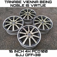 Sport Rim Tanabe Vienna Being Noble Is Virtue 16 Inch 4H Pcd100 6JJ Off+38 ( Japan ) For Myvi Viva Alza Vios City Yaris / Wheels / Wheel