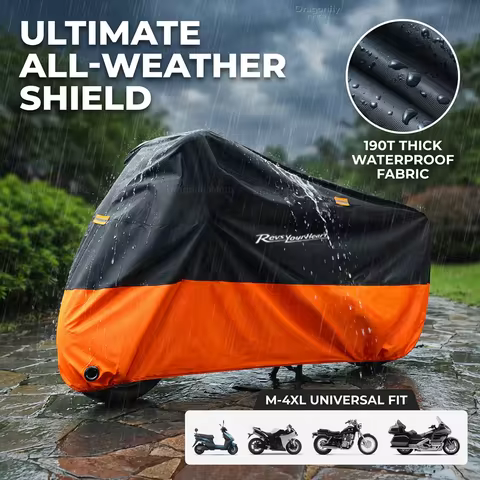 For Yamaha R1 R3 R25 Mt-09 Mt07 Fazer Fz6 Xj6 R15 Rxv YBR125 Motorcycle Cover Thick 210D Waterproof 
