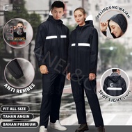 Canel & CO Motorcycle Raincoats for Men and Women Thick PVC and Nylon Windproof Oxford Cloth Raincoa
