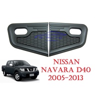 (1 Pair) Headlight Cover NISSAN NAVARA Year 2005-2014 Side Light Matte Black Honeycomb Pattern FRONT
