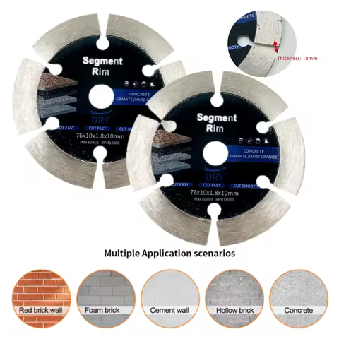 76mm 3 " Stone Cutting Disc Mini Saw Blade Diamond Cutting Blad Ceramic Concrete Marble Cutting For 