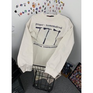 Beautiful Trendy Retro Street Style ERD Melancholy Fu Second Generation 777 Letter Printing fog Heav