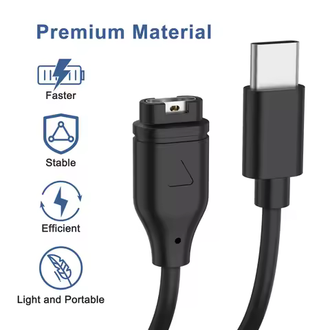 Type C Charger Cable For Garmin Fenix 7 6 5X Plus/Venu 2/Vivoactive 3 4/Instinct 2/Forerunner 945 25