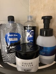 Blue shampoo 日本牌子藍色染髮劑/hair treatment/藍色洗頭水（Anap Color treatment night blue / every anna donna blue 