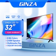 GINZA 32 INCH TV Flat Screen Not Smart TV Led TV 32 inches on sale  Ultra-slim TV Sale Flatscreen on sale -AV-VGA-USB