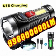 【100000 Lumen Flashlight】Super Bright flashlight 100000 lumen Torch Led Flashlight USB Rechargeable 