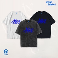 SANZ kpop IVE oversize & slimfit stonewash washed tshirt black white longsleeve IVE-10