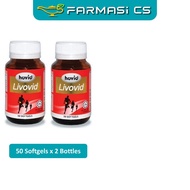 HOVID Livovid 50 Softgels x 2 Bottles (TWIN) EXP:12/2026 [ FARMASI CS ]