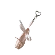 ZM10Q Charm điện thoại Móc khóa giày ballet dây túi Màu hồng dây chuyền giày ballet mini Ba lô Làm