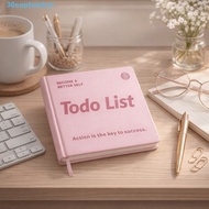 SEPTEMBER Daily Planner, Compact Design 100 Sheets Schedule Plan Book, Double-Sided Writing PU leath