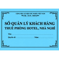 Tracking book for management of motels, hotels, hotels