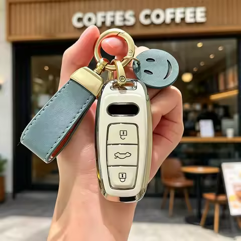 TPU Car Remote Key Case Cover Fob for Audi for Audi A3 8Y A4 A6 A7 A8 E-tron Q5 Q8 C8 D5 Protector K