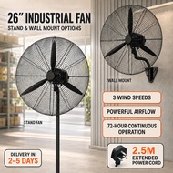 26 Inch Industrial Stand Fan Kipas Industri Kipas Berdiri 340W 3 Gear Large Wind Pure Copper Motor E