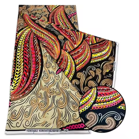 2026 New Style Nigeria Golden- Wax Print Fabric - High Quality African Wax Print Fabric for Patchwor