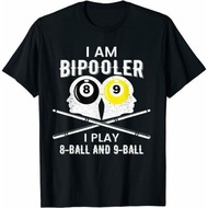 Bipolar Bipooler Pool Player Pool Billiards 8 9 Ball T-Shirt