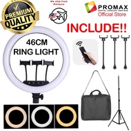 Ring Light -18 inch 45cm LED with 3 Handphone Clip / Light Stand / ring light / remote control 100% Original Malaysia