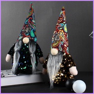 Halloween Gnome Sequin Swedish Gnome Pixie Figurines Decoration Gnome for Autumn Harvest Holiday Tab
