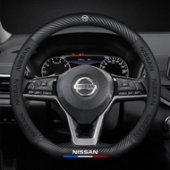 ฝาครอบสำหรับ Nissan พวงมาลัยรถยนต์หนังใบเล็ก Micra Qashqai แมก Altima Murano Note Patrol Pulsar Rogue Sentra Teana