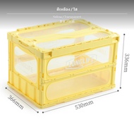 50L Transparent Foldable Storage Bin Longlife Made Plastic Organizer Box with Foldable Design Stacka