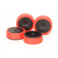 TAMIYA CARBON WHEELS + HARD TYRE LARGE (SUPER X & XX CHASSIS) - ITEM 95370