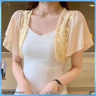 Plus size Women Bolero blazer White Black Short Sleeve Shrugs Lace Bolero filipiniana outerware card