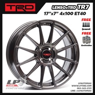 [ส่งฟรี] ล้อแม็ก LENSO รุ่น TRD TR7 ขอบ17" 4รู100 สีHyper Dark กว้าง7" จำนวน 4 วง