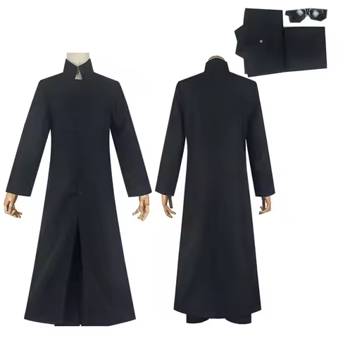 Matrix cosplay custom black cosplay costume neo trench coat Halloween party costumes for men cos pla