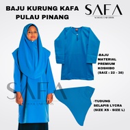 Baju Kurung Kafa Penang Pulau Pinang Tudung Selapis Kafa Penang Royal Blue