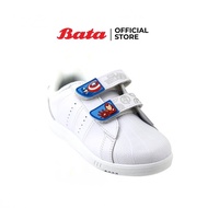 Bata บาจา รองเท้าผ้าใบ รองเท้านักเรียน รองเท้าพละ Sport Shoes AntiBac แบบแปะ สีขาว ลายซุปเปอร์ฮีโร่ MARVEL 3411039
