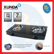 Xunda 2 Burners Tempered Glass Top Gas Cooker Gas Stove - 2-N5-M75