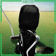 [Amleso] Portable Golf Bag Rain Cover Raincoat for Golf Push Carts Black Rain coverage