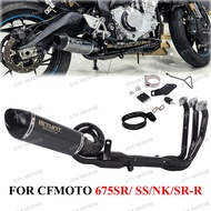 Full Exhaust System For CFMOTO 675SRR 675SR 675NK 675SS All Years Motorcycle Exhaust Escape Front Li