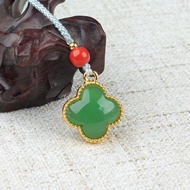 Natural Hetian Jade Jade Pendant Gold Inlaid with Jade Jade Pendant Mens and Womens Pendant Jade Pen