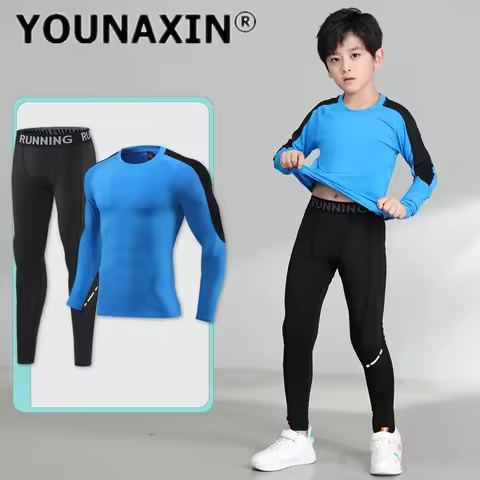 Unisex Boy Girl's Black Sportswear T-shirts Exercise Pants Kids Running Trousers Children's White Ac