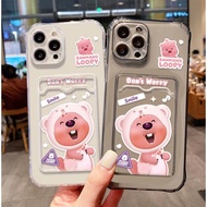 Cute Loopy Soft Case ATM ID Card Slot for Vivo Y28 V40 V30 Lite Y300 Y28s T3 Lite iQOO Z9 Lite Y37 Y