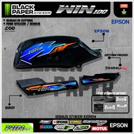 Honda WIN 100 Motorcycle Striping, Latest Cool Waterproof Variation (WN 02)